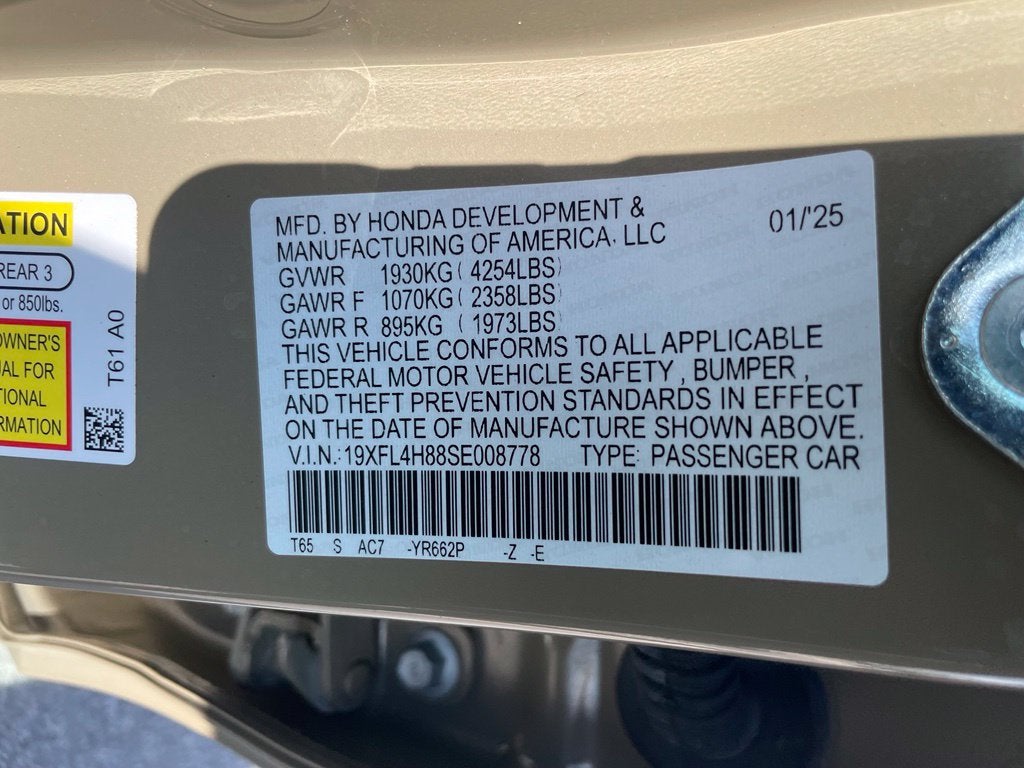 2025 Honda Civic Hybrid Sport - 50 MPG / POWER MOONROOF