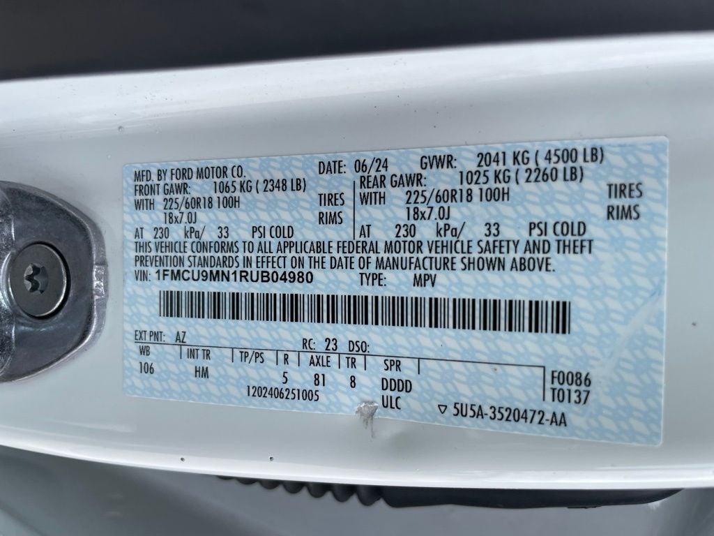 2024 Ford Escape ST-Line - REMOTE START / ADAPTIVE SPEED ASSIST