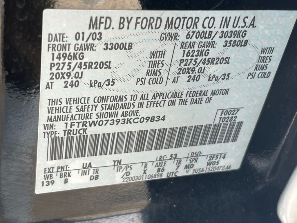 2003 Ford F-150 - OWN A PIECE OF TRUCK HISTORY