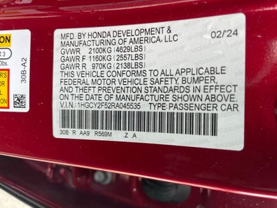 2024 Honda Accord Hybrid Sport - SUNROOF / ADAPTIVE CRUISE CONTROL