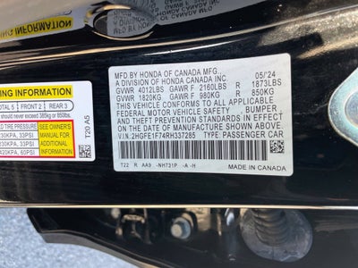 2024 Honda Civic EX - POWER MOONROOF / 42 MPG