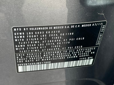 2018 Volkswagen Tiguan 2.0T SE 4Motion - POWER DRIVERS SEAT