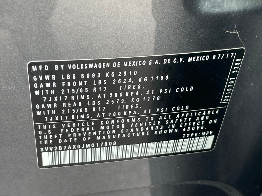 2018 Volkswagen Tiguan 2.0T SE 4Motion - POWER DRIVERS SEAT