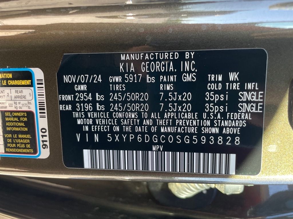 2025 Kia Telluride S - KIA CERTIFIED / POWER MOONROOF