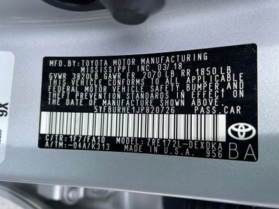 2018 Toyota Corolla L