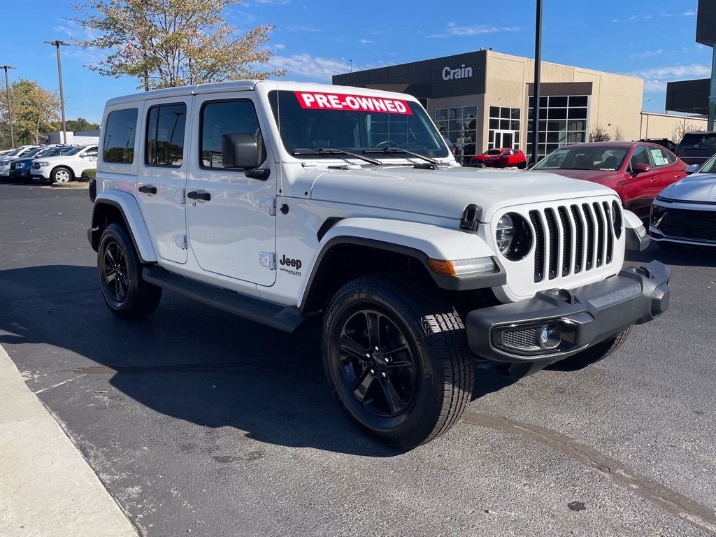 2020 Jeep Wrangler Unlimited Sahara Altitude Leather, Navi, Alpine, One Owner, Clean CarFax