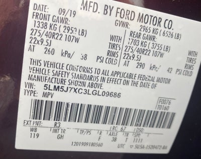 2020 Lincoln Aviator Reserve