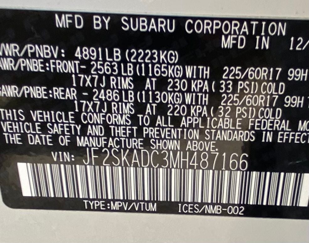 2021 Subaru Forester Base