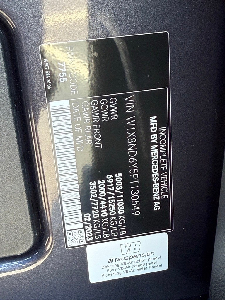 2023 Mercedes-Benz Airstream Cargo 170 WB High Roof