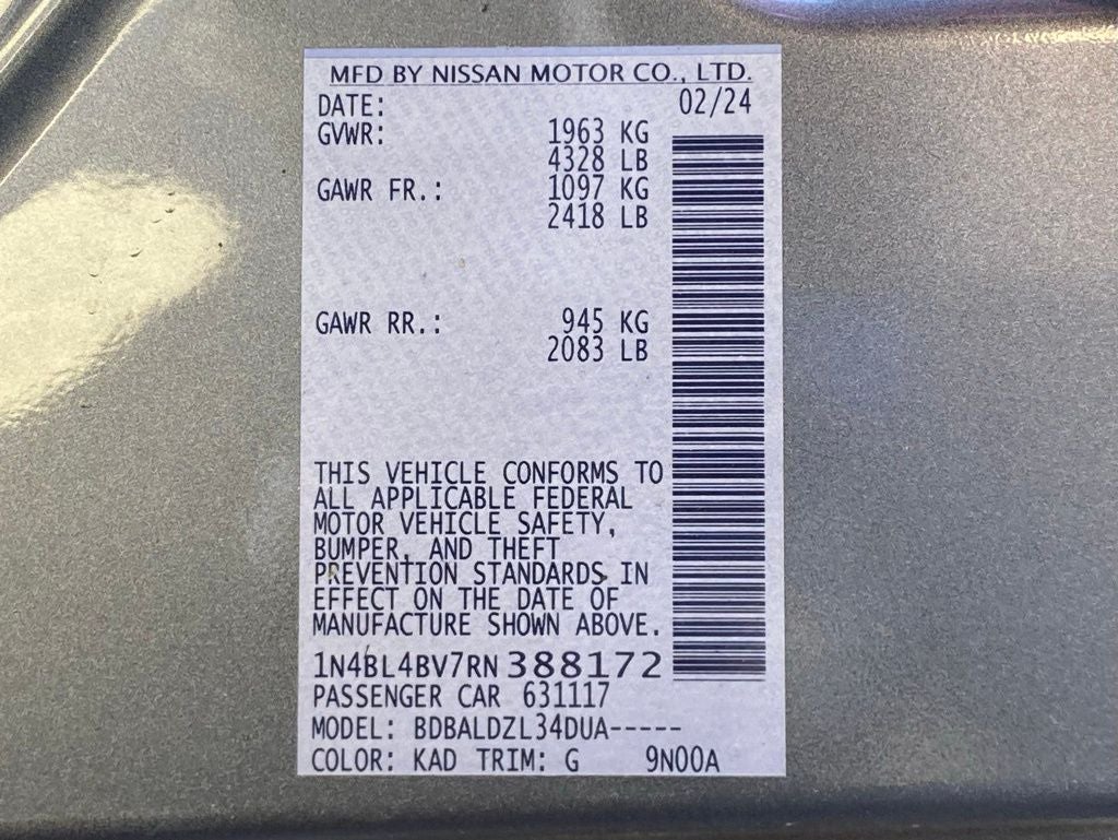 2024 Nissan Altima 2.5 S