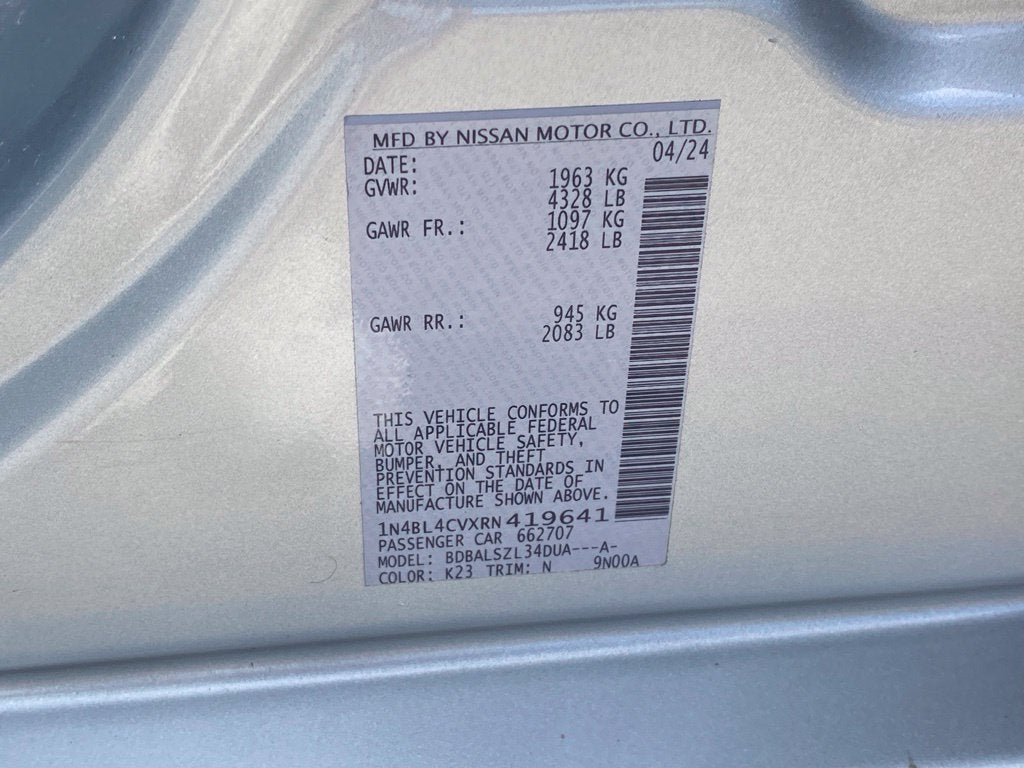 2024 Nissan Altima 2.5 SR