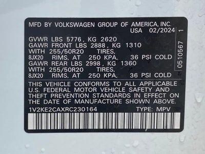 2024 Volkswagen Atlas Cross Sport 2.0T SE w/Technology