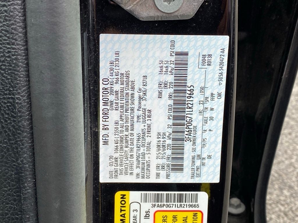 2020 Ford Fusion S