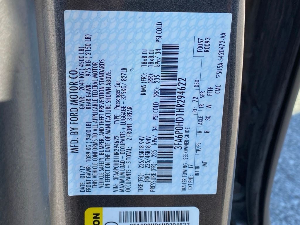 2017 Ford Fusion SE