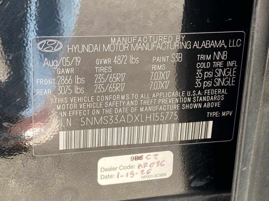 2020 Hyundai SANTA FE SEL