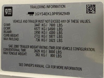 2023 Cadillac Escalade Sport Trailer Package