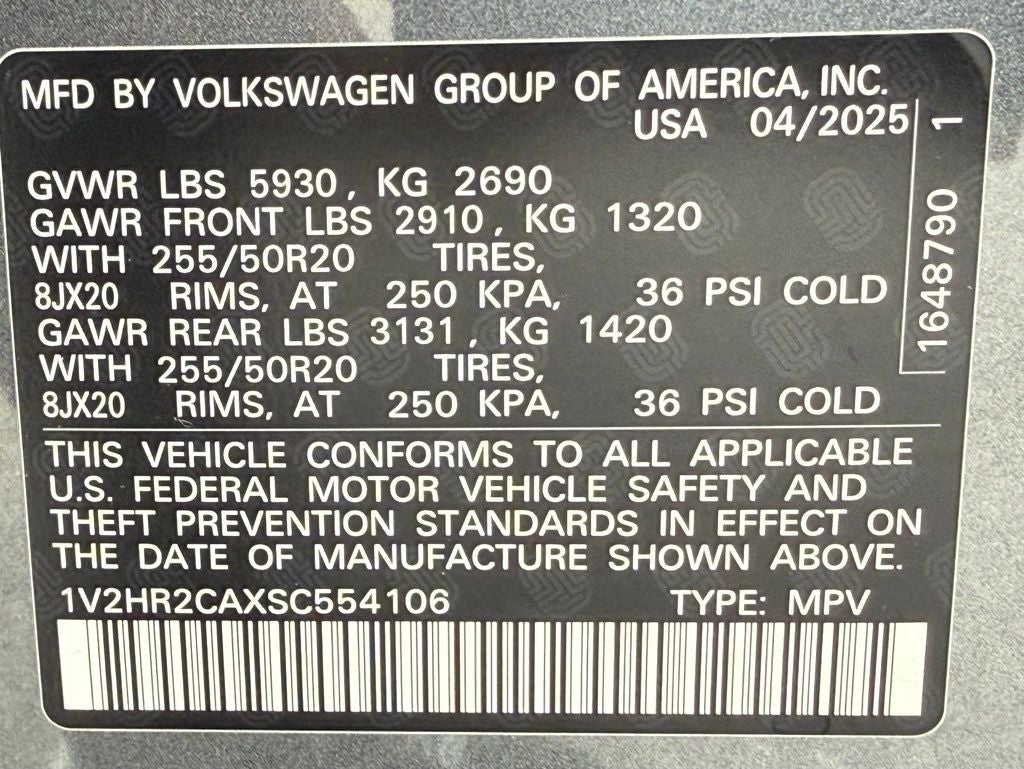 2025 Volkswagen Atlas 2.0T SE w/Technology ONE OWNER CAR FAX