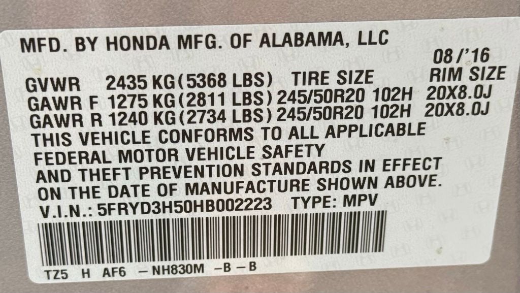 2017 Acura MDX 3.5L w/Technology Package ONE OWNER CLEAN CARFAX