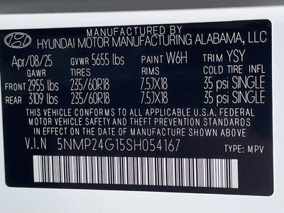 2025 Hyundai SANTA FE HYBRID SEL