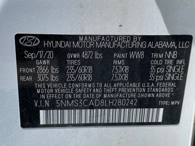 2020 Hyundai SANTA FE SEL