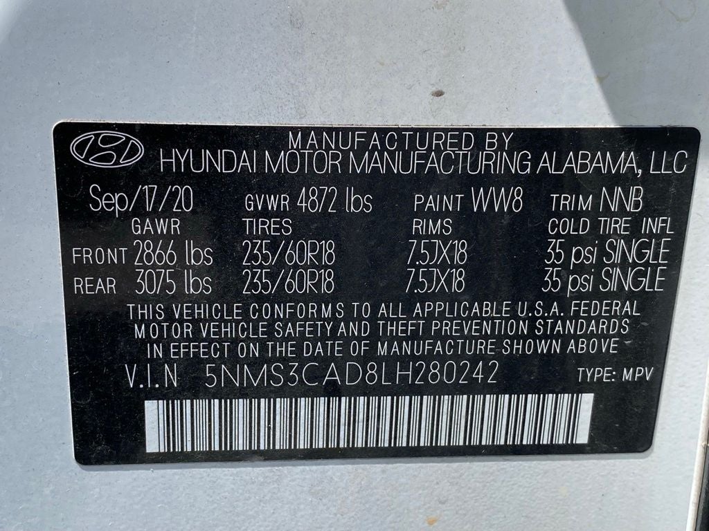 2020 Hyundai SANTA FE SEL