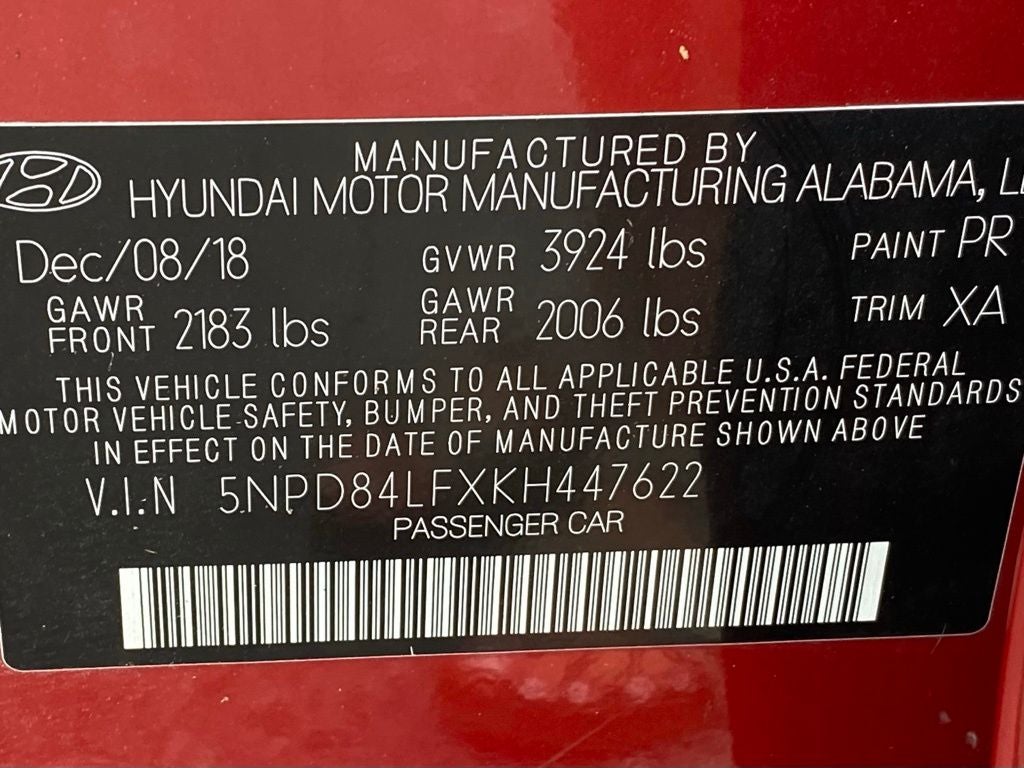 2019 Hyundai ELANTRA Value Edition
