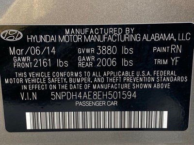 2014 Hyundai ELANTRA Limited