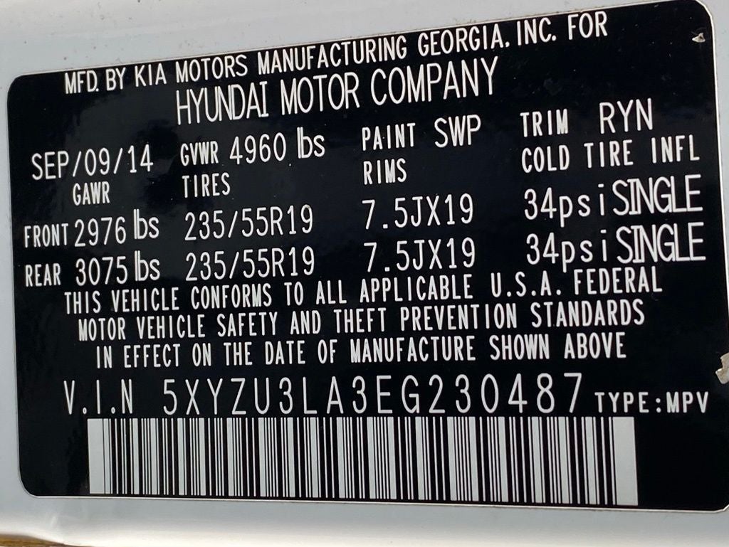 2014 Hyundai SANTA FE SPORT 2.0T