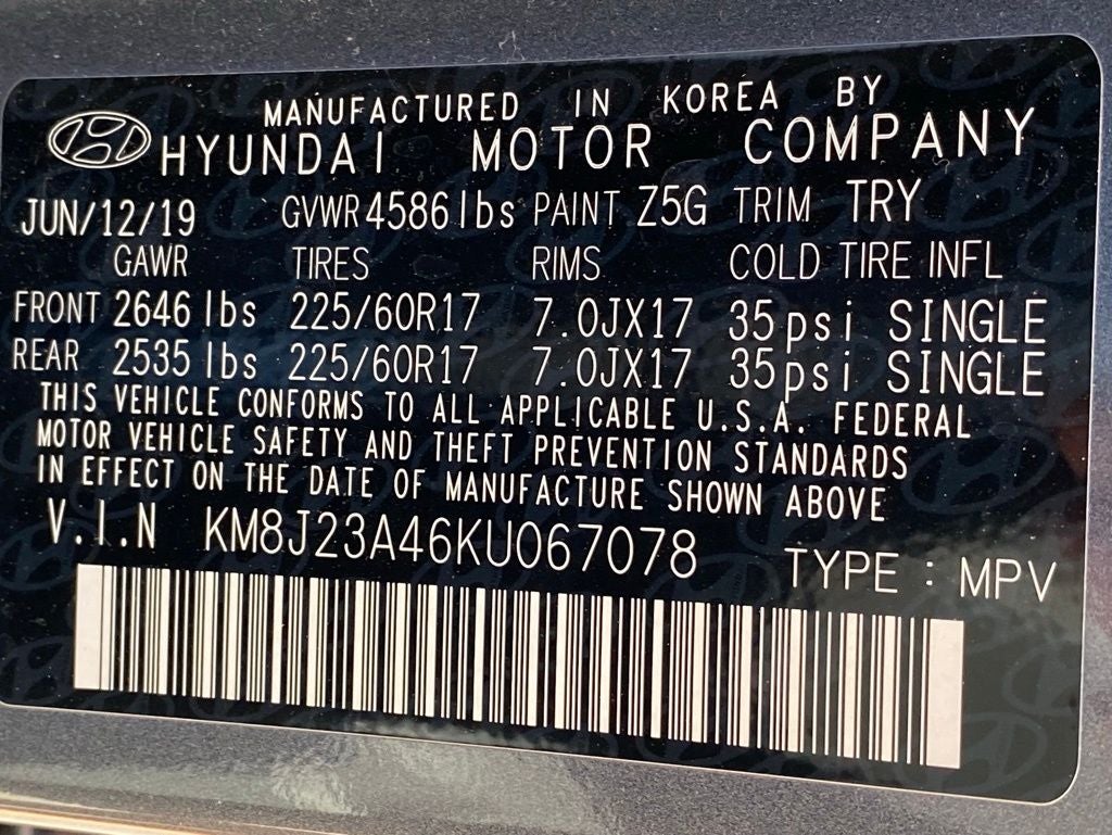 2019 Hyundai TUCSON SE