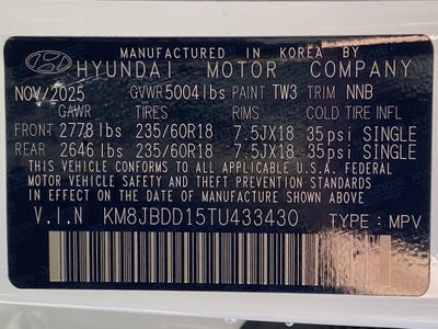 2026 Hyundai TUCSON HYBRID SEL AWD