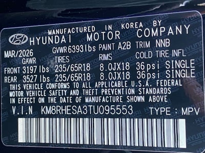 2026 Hyundai PALISADE HYBRID SEL Premium 7 Passenger