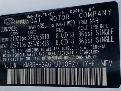 2026 Hyundai PALISADE HYBRID SEL Premium 7 Passenger