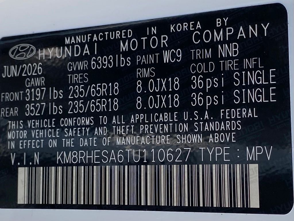 2026 Hyundai PALISADE HYBRID SEL Premium 7 Passenger