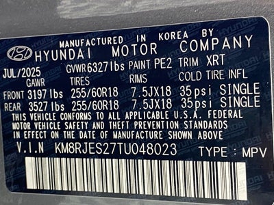 2026 Hyundai PALISADE XRT Pro