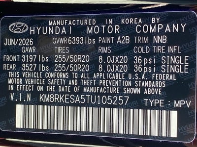 2026 Hyundai PALISADE HYBRID Limited