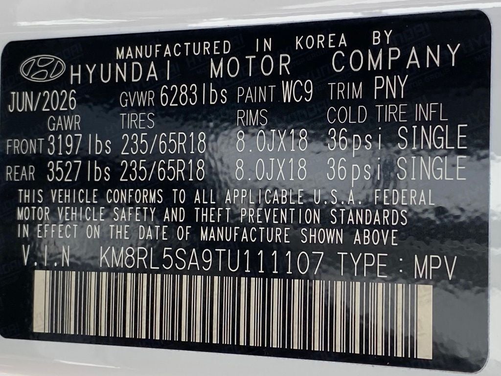 2026 Hyundai PALISADE HYBRID Blue SEL 7 Passenger