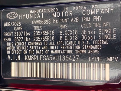 2027 Hyundai PALISADE HYBRID SEL 8 Passenger