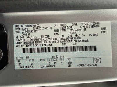 2015 Ford F-150 Platinum