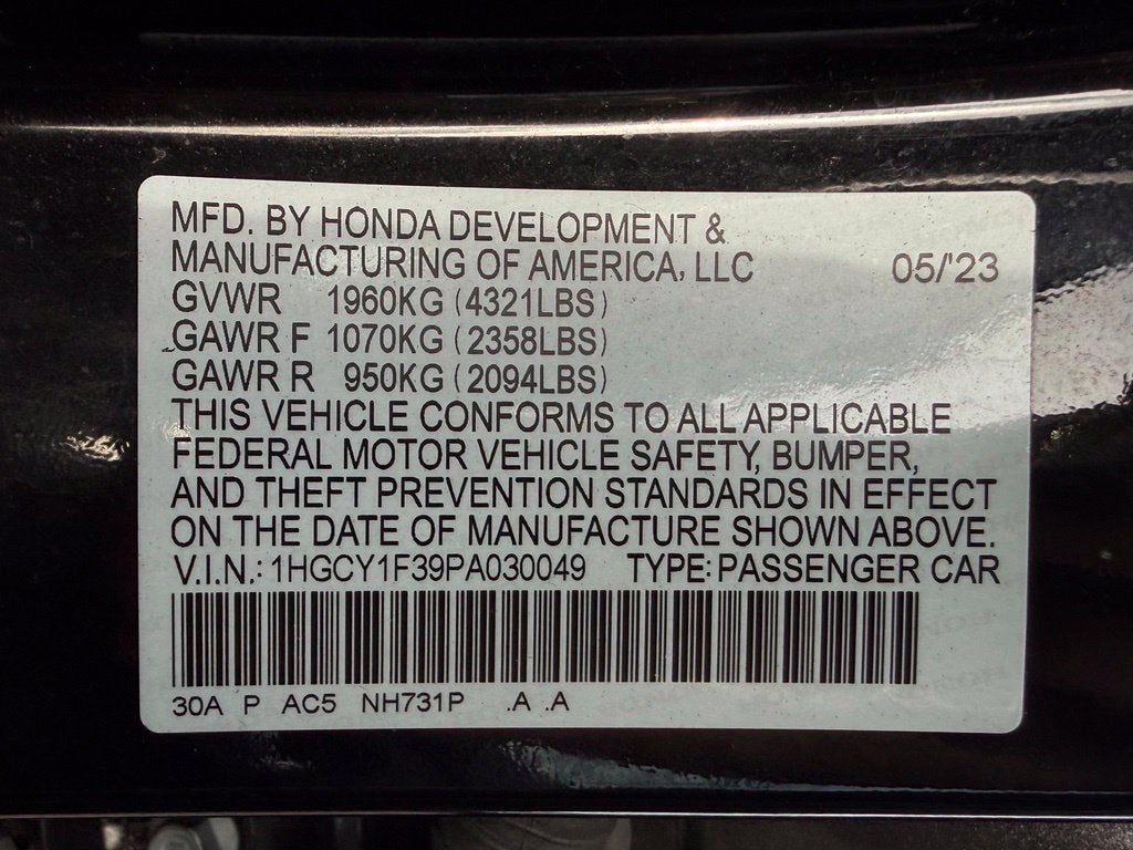 2023 Honda Accord EX