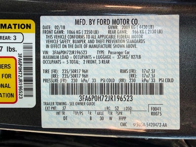 2018 Ford Fusion SE