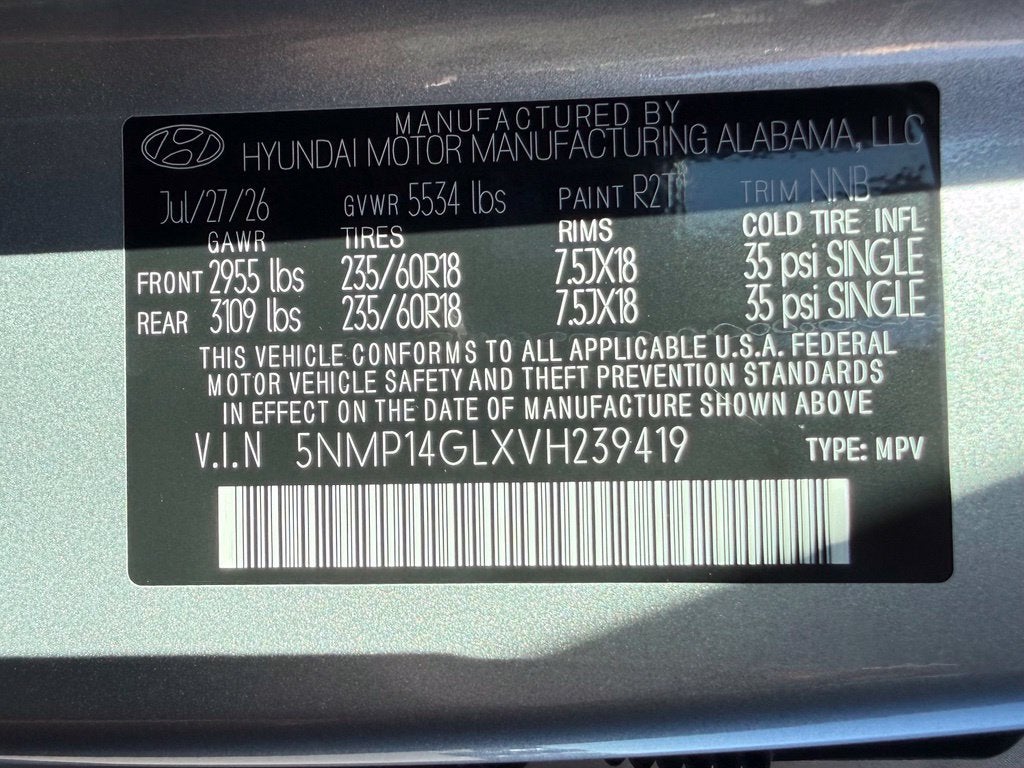 2027 Hyundai SANTA FE SE FWD
