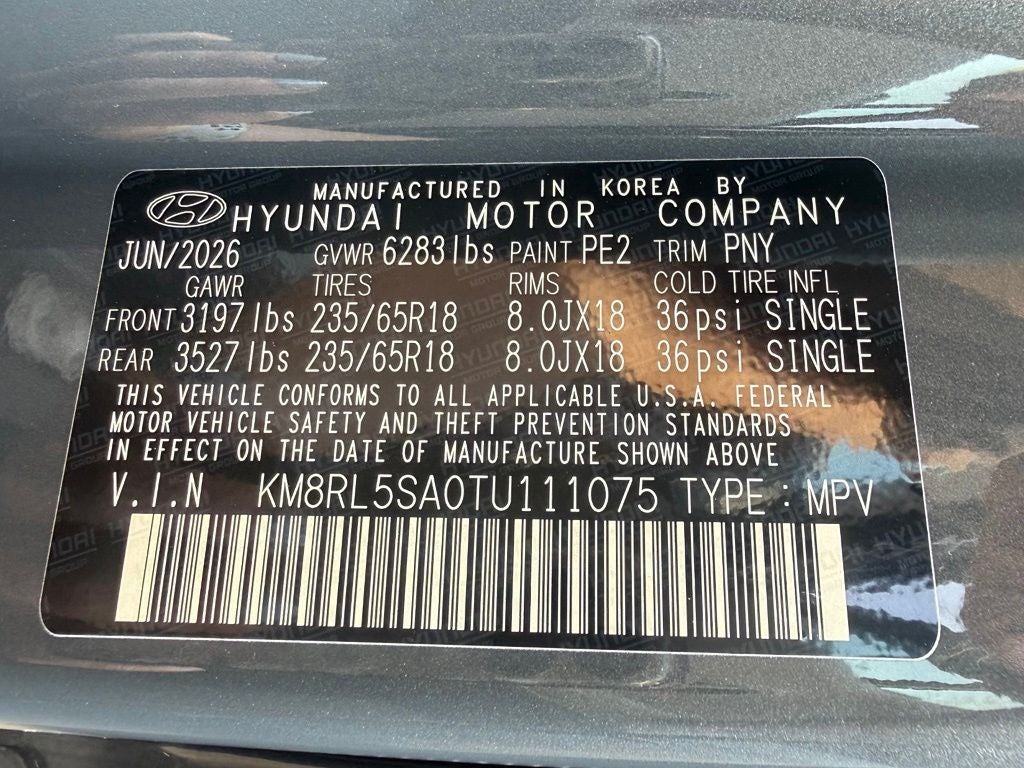 2026 Hyundai PALISADE HYBRID Blue SEL 7P