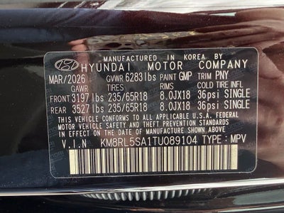 2026 Hyundai PALISADE HYBRID Blue SEL 7P