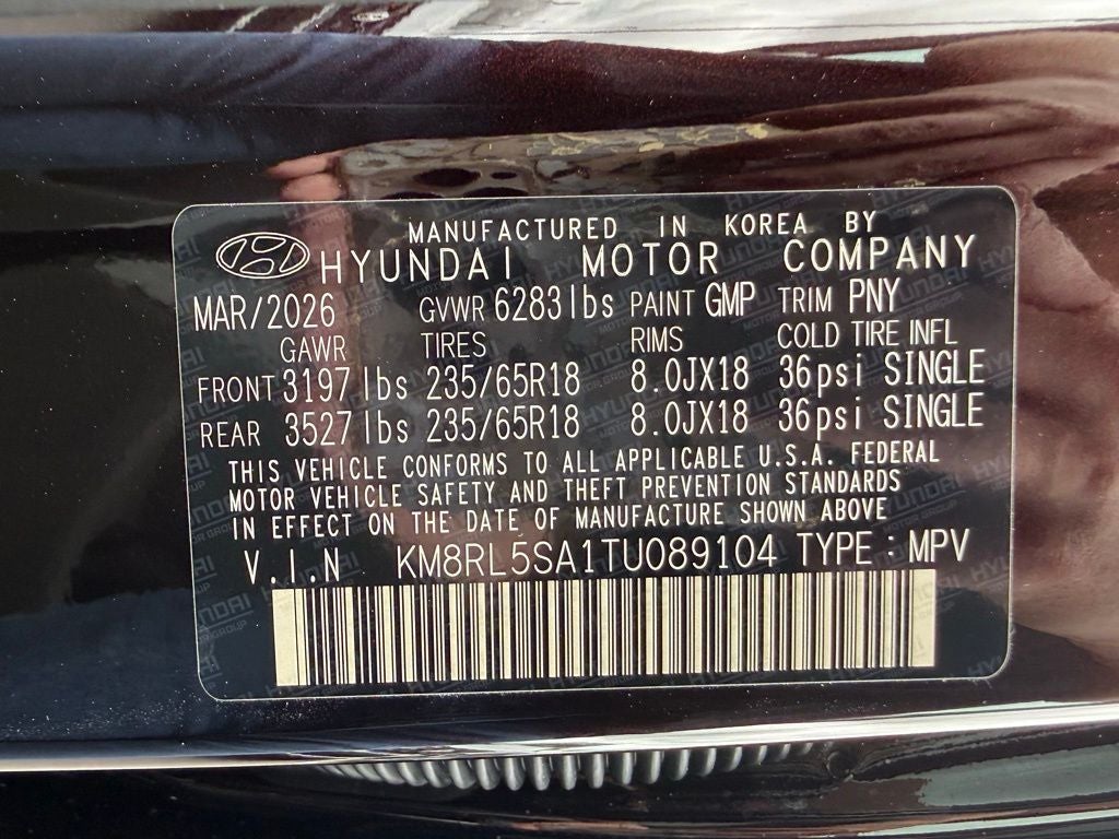 2026 Hyundai PALISADE HYBRID Blue SEL 7P