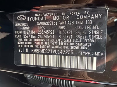 2027 Hyundai PALISADE Calligraphy AWD