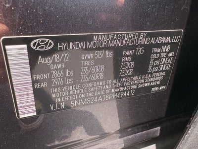 2023 Hyundai SANTA FE SEL 1-Owner / Navigation / Clean Carfax / Power Liftga