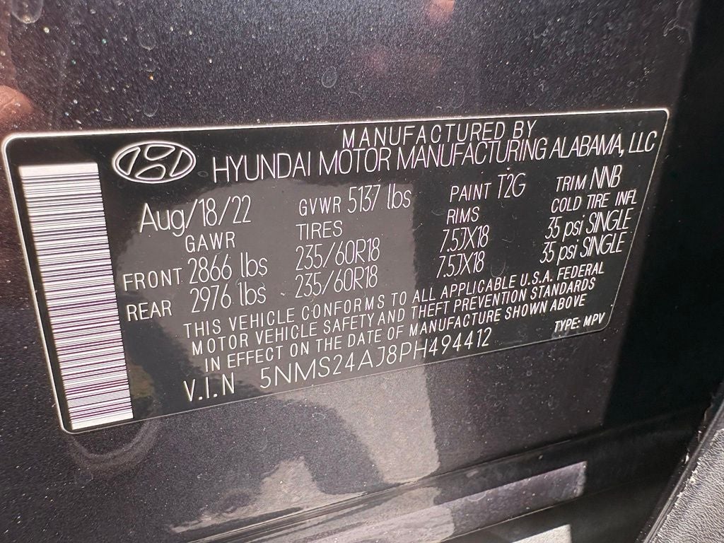2023 Hyundai SANTA FE SEL 1-Owner / Navigation / Clean Carfax / Power Liftga