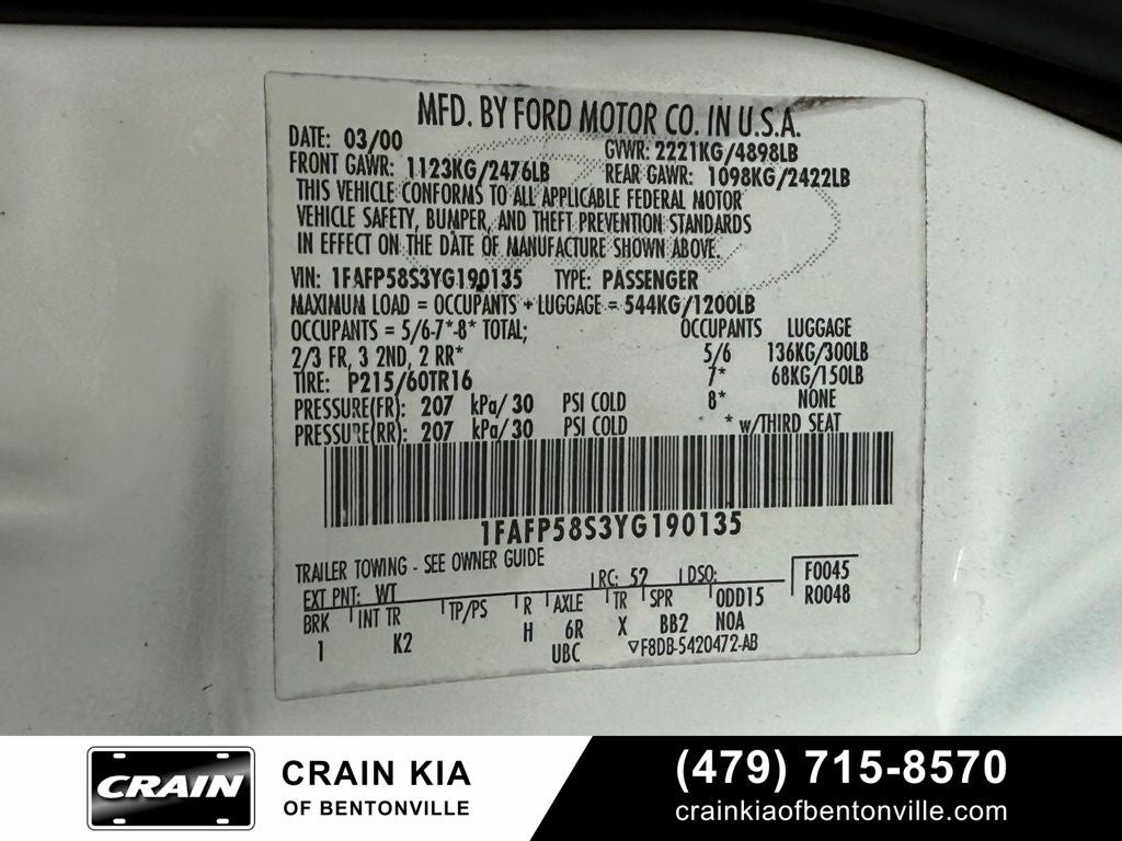 2000 Ford Taurus SE - CLEAN CARFAX