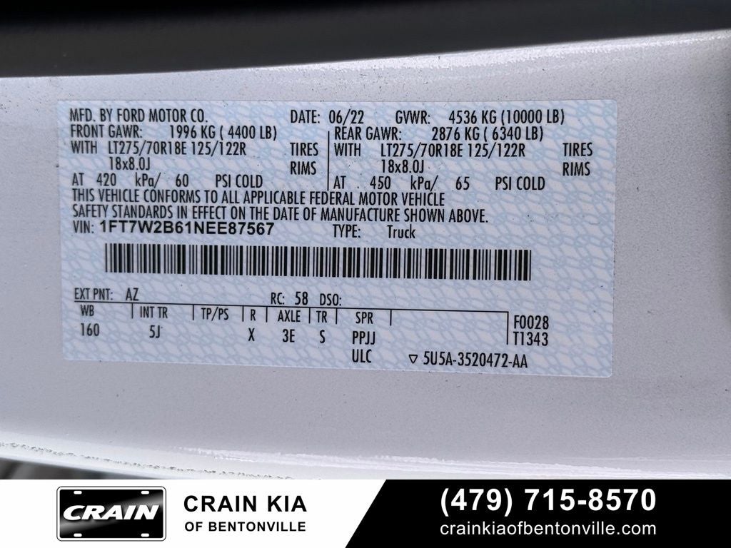 2022 Ford F-250SD Lariat - 4WD / CLEAN CARFAX / ONE OWNER