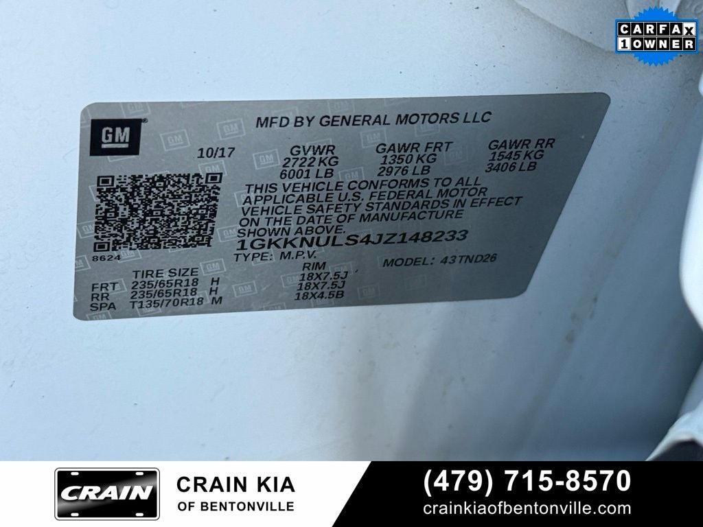 2018 GMC Acadia SLT-1 - WHOLESALE / AS-IS